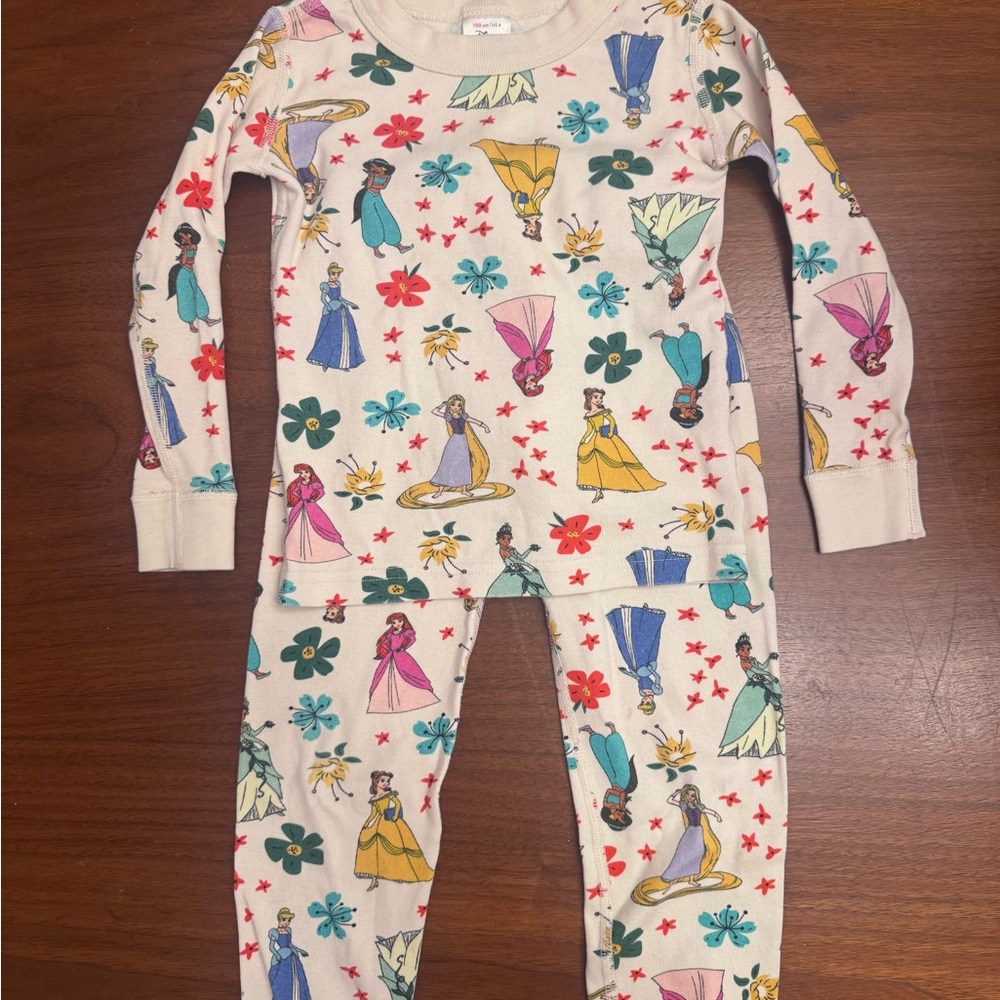 Hanna Andersson Disney Princess Long Sleeve Pajama Set - size 4T